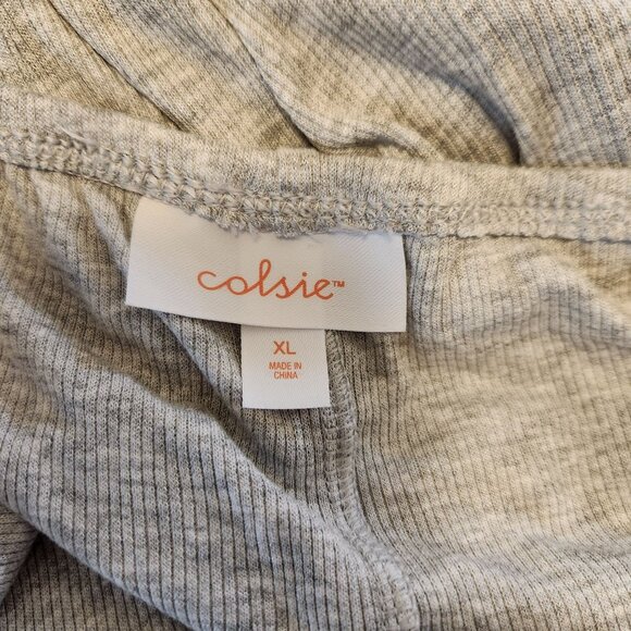 Colsie Women's Ribbed Pajama Pants Lounge Pants Heathered Gray XL NWT - Picture 10 of 11